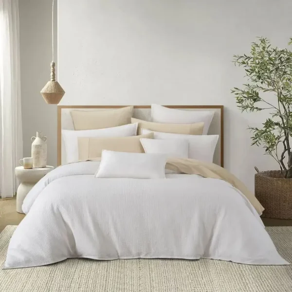White Texture Duvet Cover Set