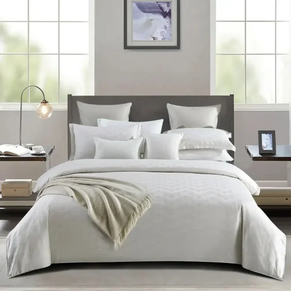 White Jacquard Duvet Cover Set