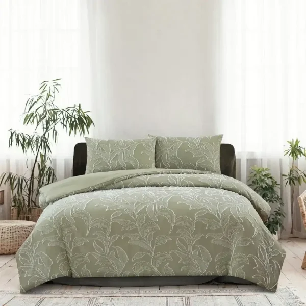 Spring Green Leaf Duvet Cover Set