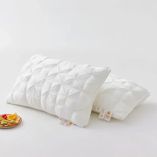 Pinch Pleat White Down Feather Pillows
