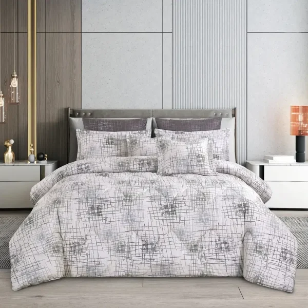 Classic Irregular Lines Cotton Comforter Set