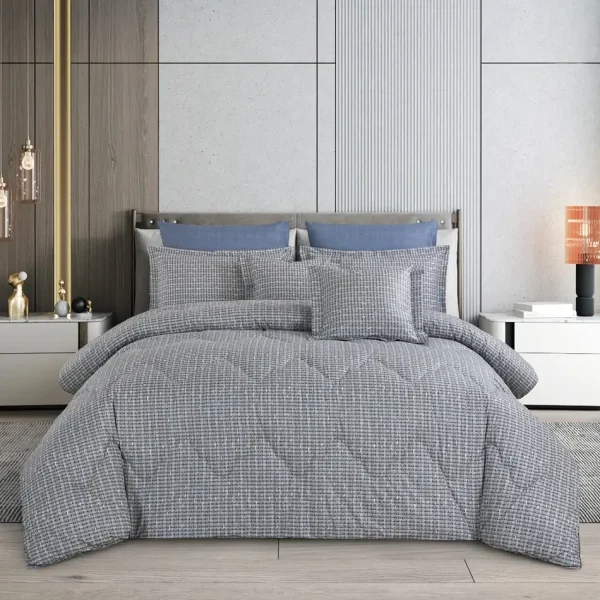 Dark Style Stripe Cotton Comforter Set