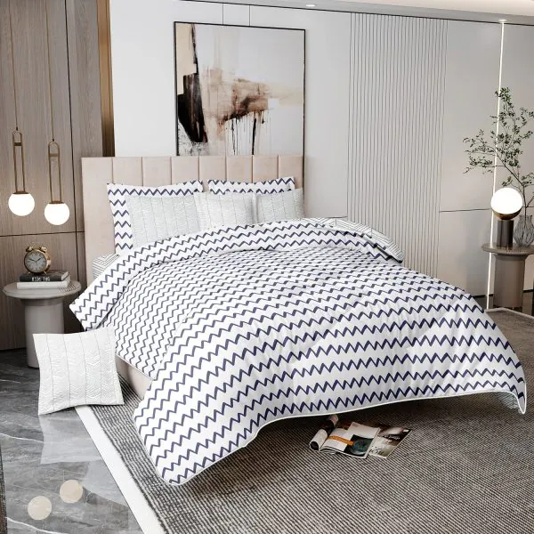 Modern Wave Comforter Set