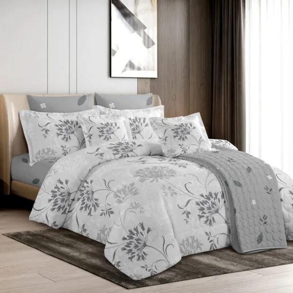 Comforter Set Elegant Quilted Bedspread All-Season for Bedroom