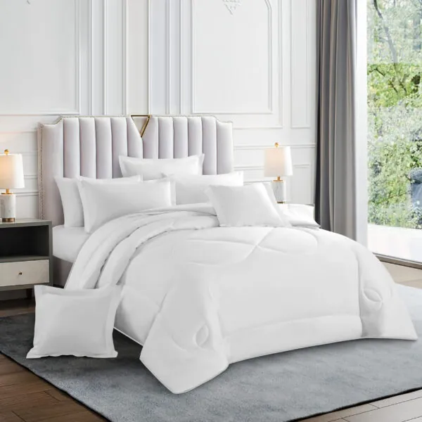 New Solid Comforter Set White