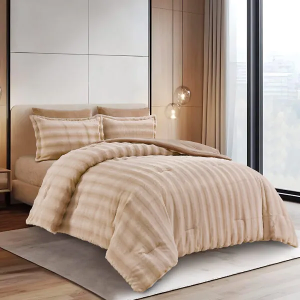 New Luxury Rabbit Fur Comforter Set for Winter