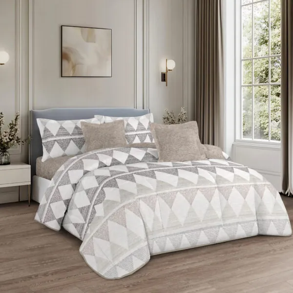 Modern Geometric Diamond Shaped Comforter Set