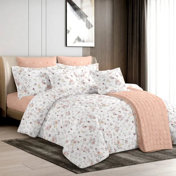 Floral Bedspread Comforter Set with Pillow Shams