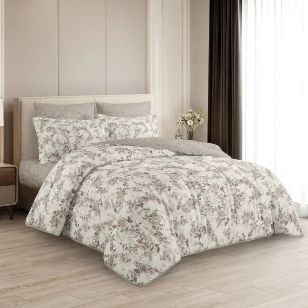 Brocade Printed Comforter Set Bedding Collection