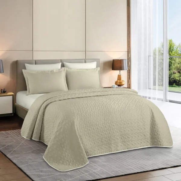 Bed Collection Solid Bedspread Sets Beige