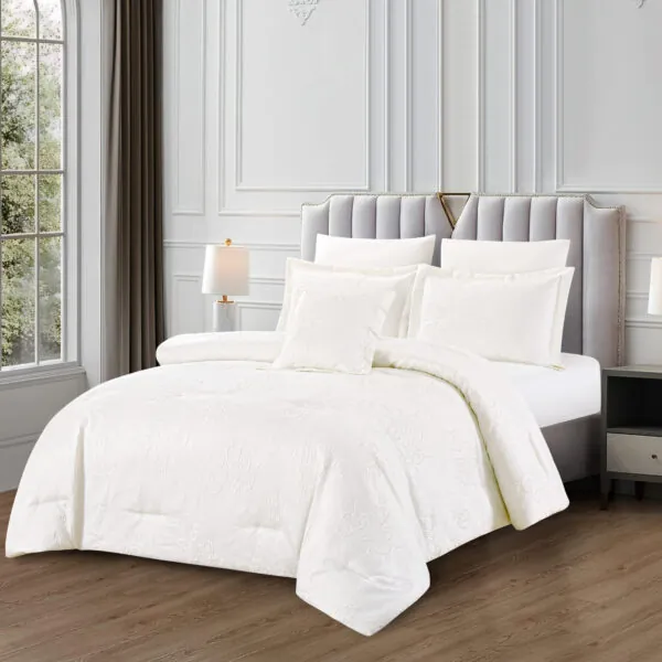 YOUNGFEEL Jacquard Comforter Set White
